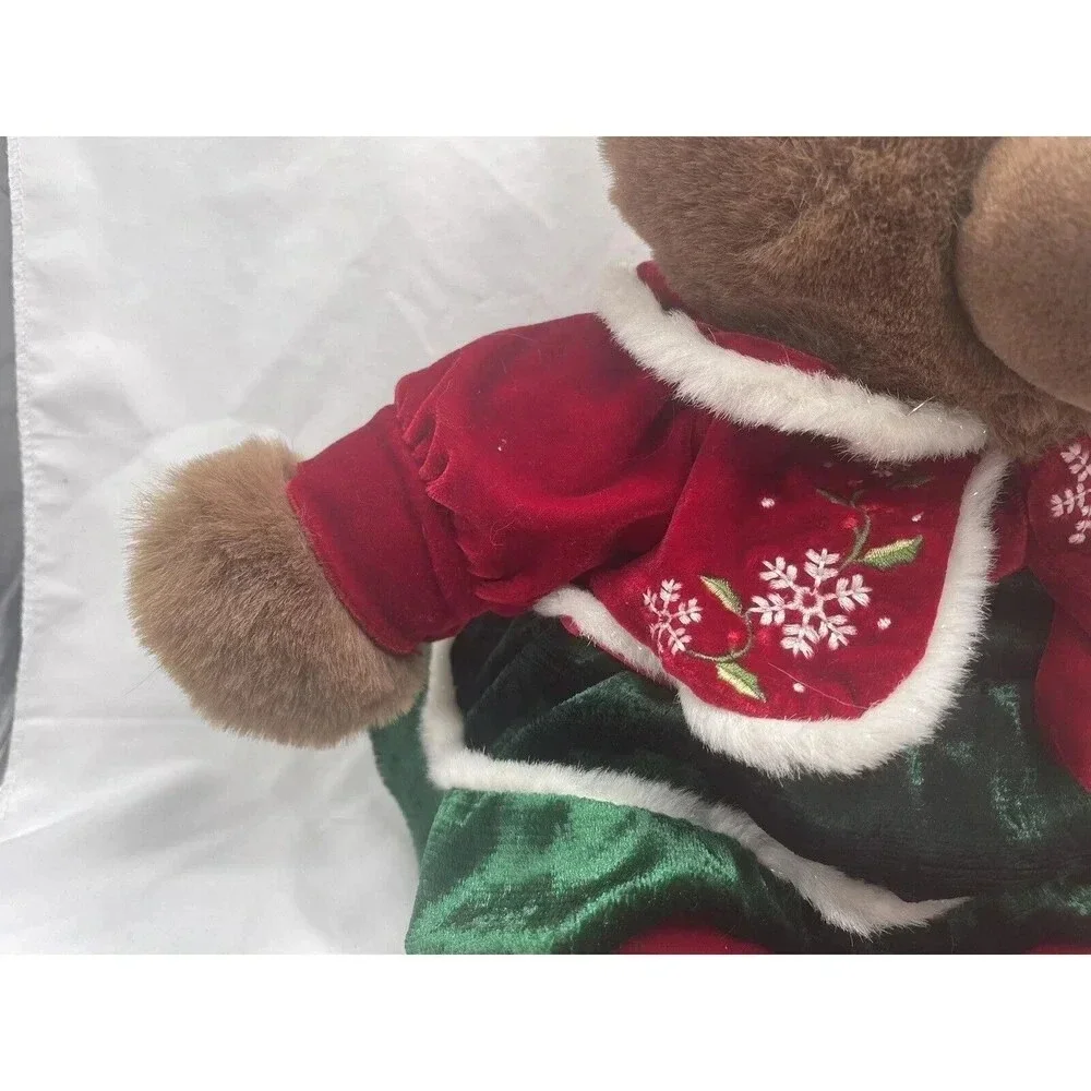 2007 Christmas Plush Bear Girl Snowflake Teddy Dan Dee Collector Stuffed Animal